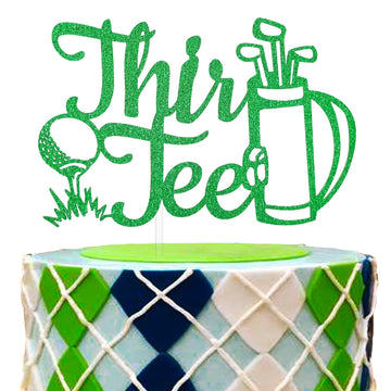 Thirtee Birthday Cake Topper, Golf 30Th Birthday Decoration, Funny Golf Theme 30 Thirty Sign, Golf Theme 30Th Birthday Favor For