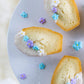 54 Winter Blossoms Icing Flowers | Small Edible Flowers | Icing Roses | Blue And Purple | Flower Sprinkles | Purple Sugar Flower