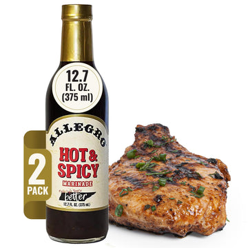 Allegro - The Marinate Everything Marinades | Perfect Marinades For Meat & Veggies | Marinade For Grilling, Roasting & Cooking | Kosher & Gluten Free | 12.7 Oz (Pack Of 2) - Hot & Spicy