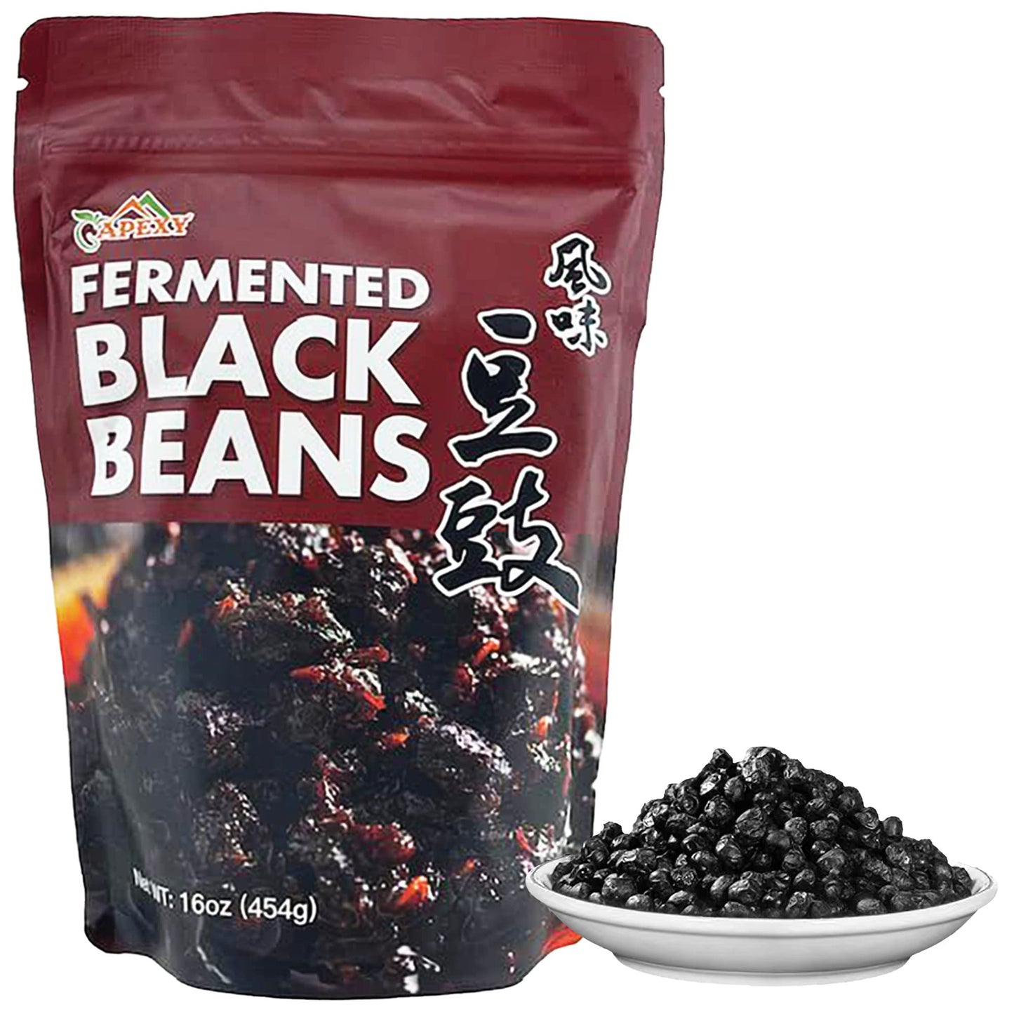 APEXY Fermented Black Beans Douchi, 16oz - Authentic Asian Seasoning for Flavorful Dishes