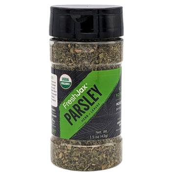 Freshjax Organic Parsley Leaves, Certified Kosher (Large 1.5 Oz Bottle), Bpa-Free