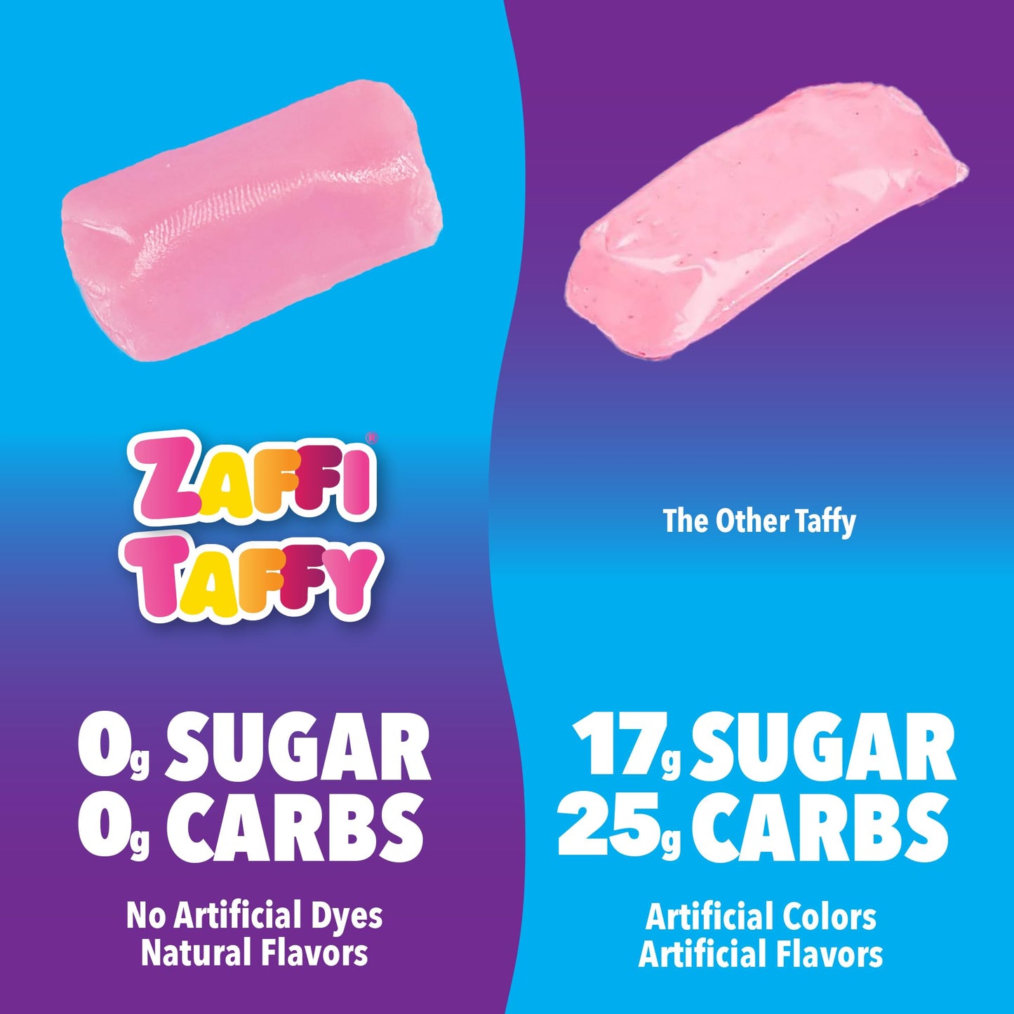 Zollipops Clean Teeth Taffy Assorted Flavors, Natural Fruit Flavor, 3 Oz (Pack of 25) - Perfect for On-the-Go Dental-Friendly Sn