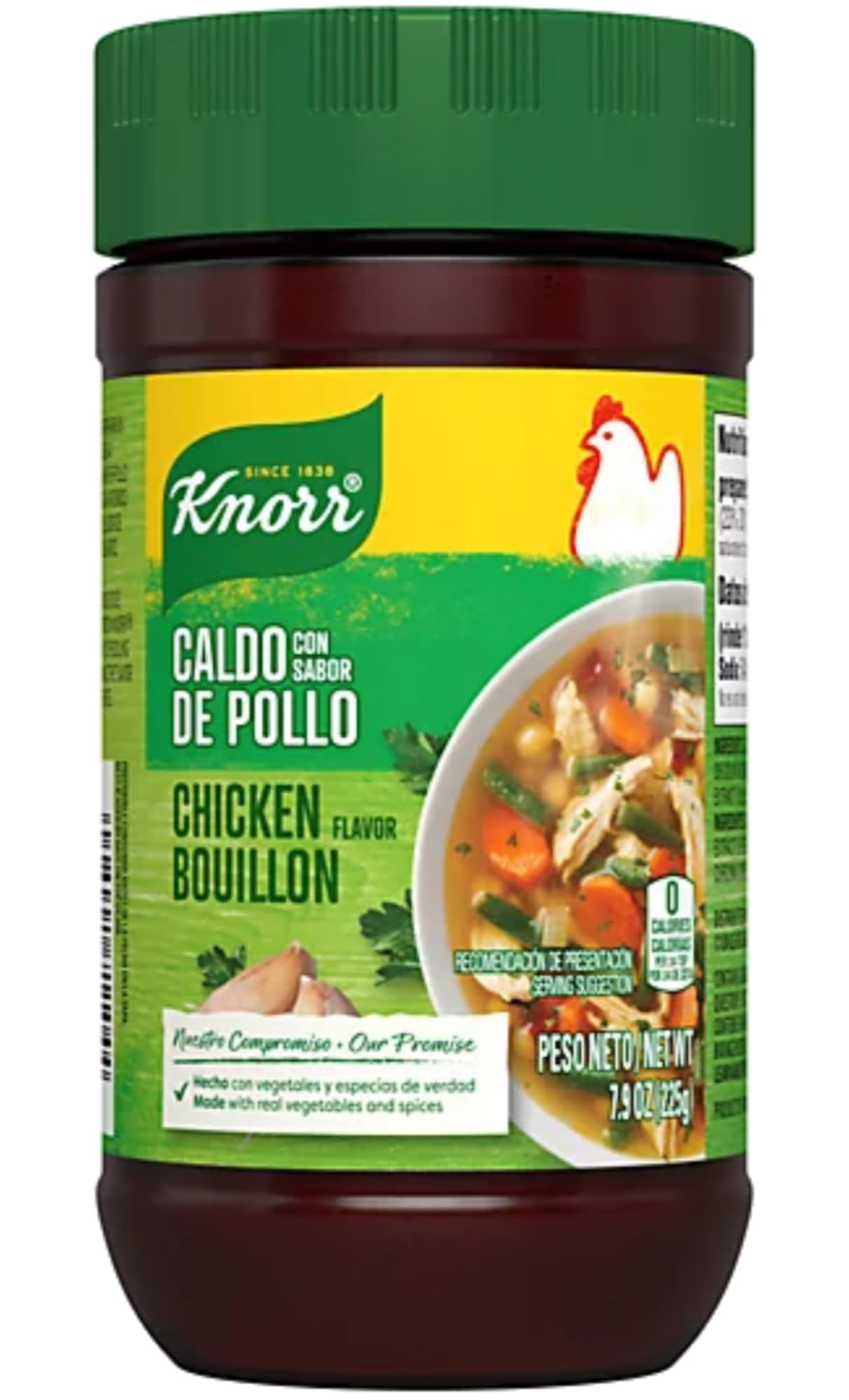 Knorr Granulated Bouillon Bundle, Chicken Flavor And Tomato With Chicken Flavor, 7.9 Oz (Pack Of 2) With By The Cup Swivel Spoon