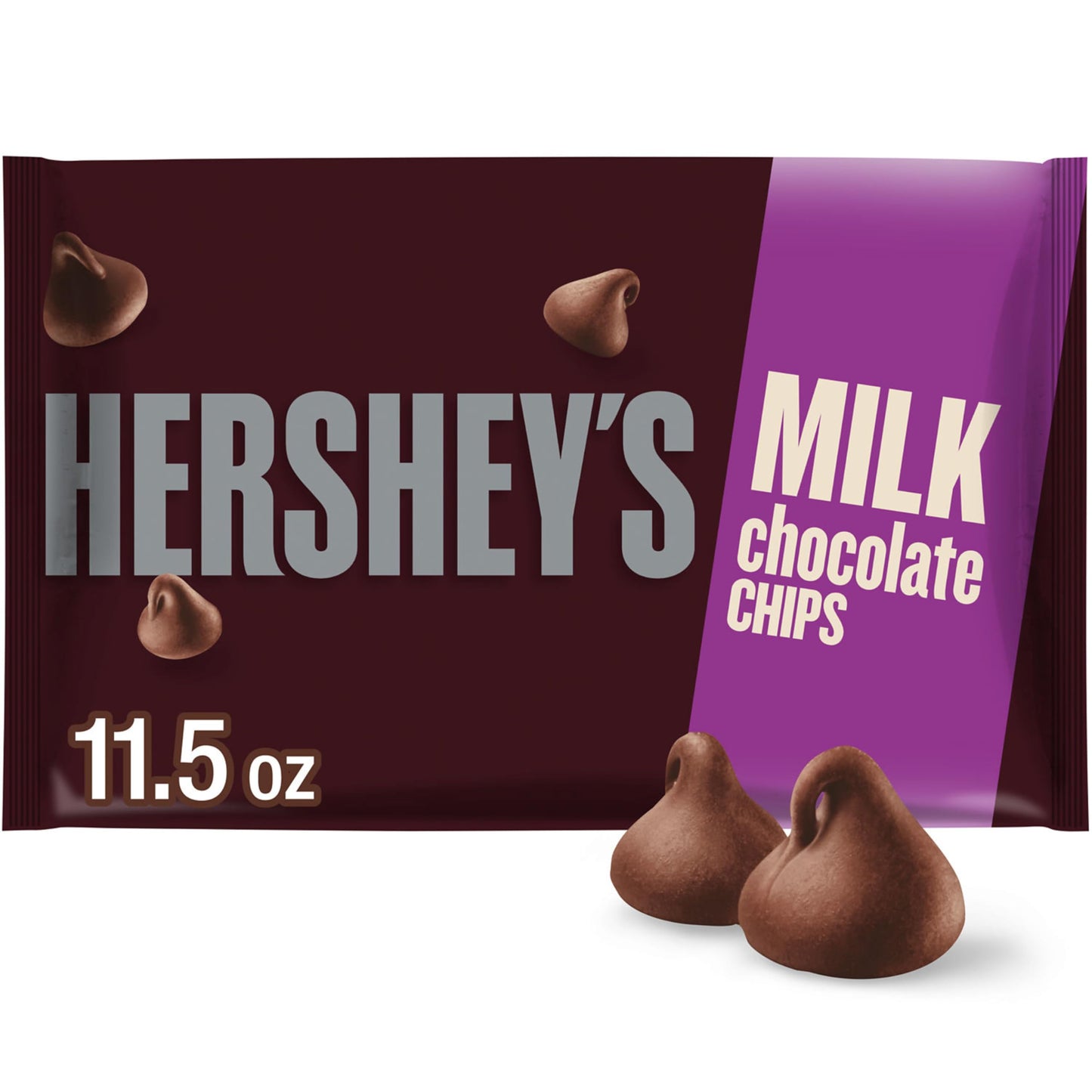 HERSHEYS Milk Chocolate Baking Chips Bag, 11.5 oz