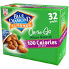 Blue Diamond Almonds Whole Natural Raw Snack Nuts, 100 Calorie Travel Bags, 32 Count, 0.625 Ounce Each