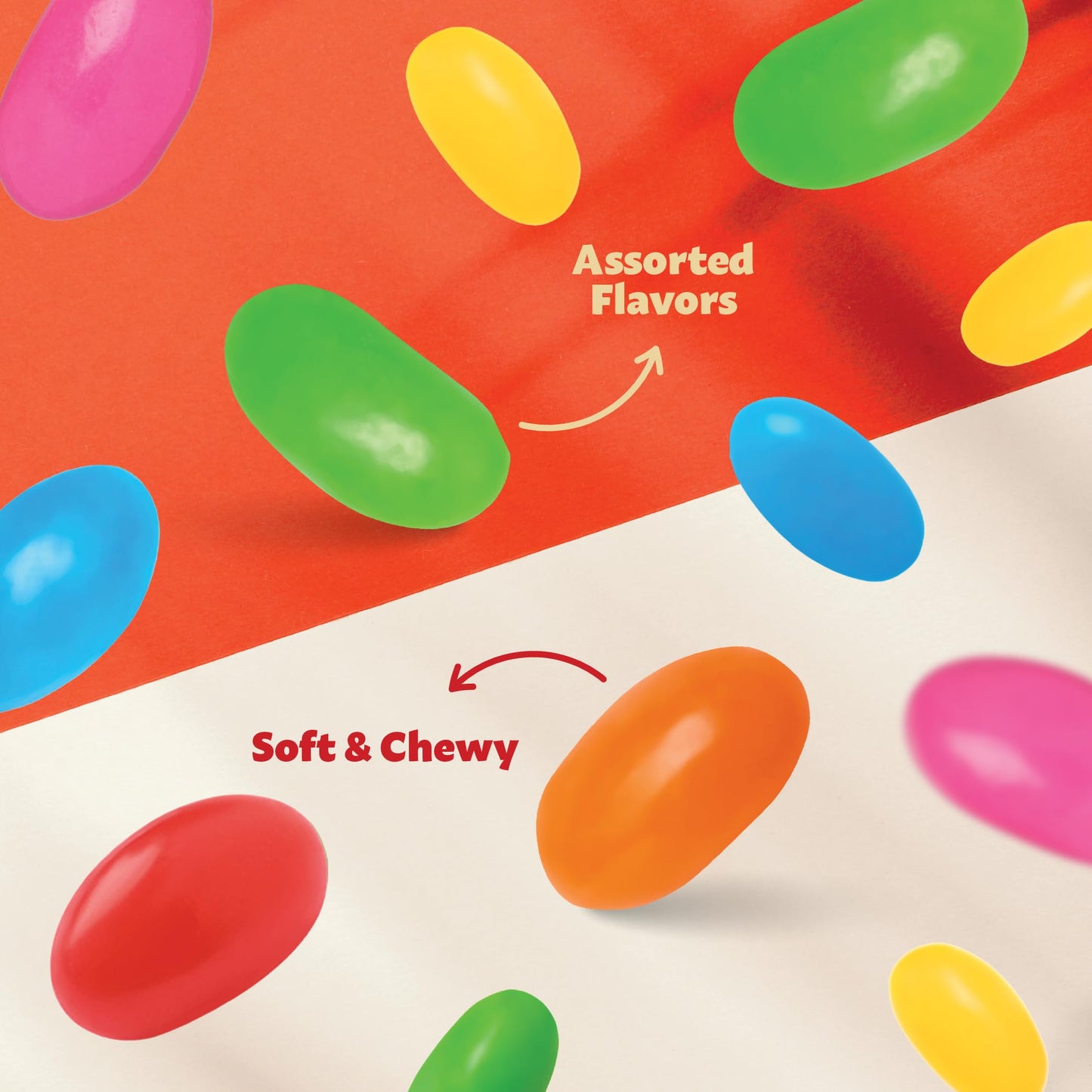 Jelly Beans Candy | 2-Pound Pack | Assorted Fruit Flavors | Mini Size