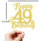 49 Birthday Cake Toppers-Gold Glitter, 49Th Cake Topper For Men,49 Cake Topper For Women, 49Th Birthday Decorations,49Th Birthda