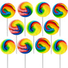 The Dreidel Company Rainbow Swirl Lollipop, Mixed Fruit Flavor, 1.5 Pop, 12-Pack, Multicolor