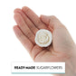 Global Sugar Art Rose Sugar Cake Flowers, Premium White, Unwired, Small Sugar Flowers, 20 Count By Chef Alan Tetreaul