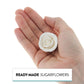 Global Sugar Art Enhanced Rose Sugar Cake Flowers, White Small Unwired, 12 Count By Chef Alan Tetreault