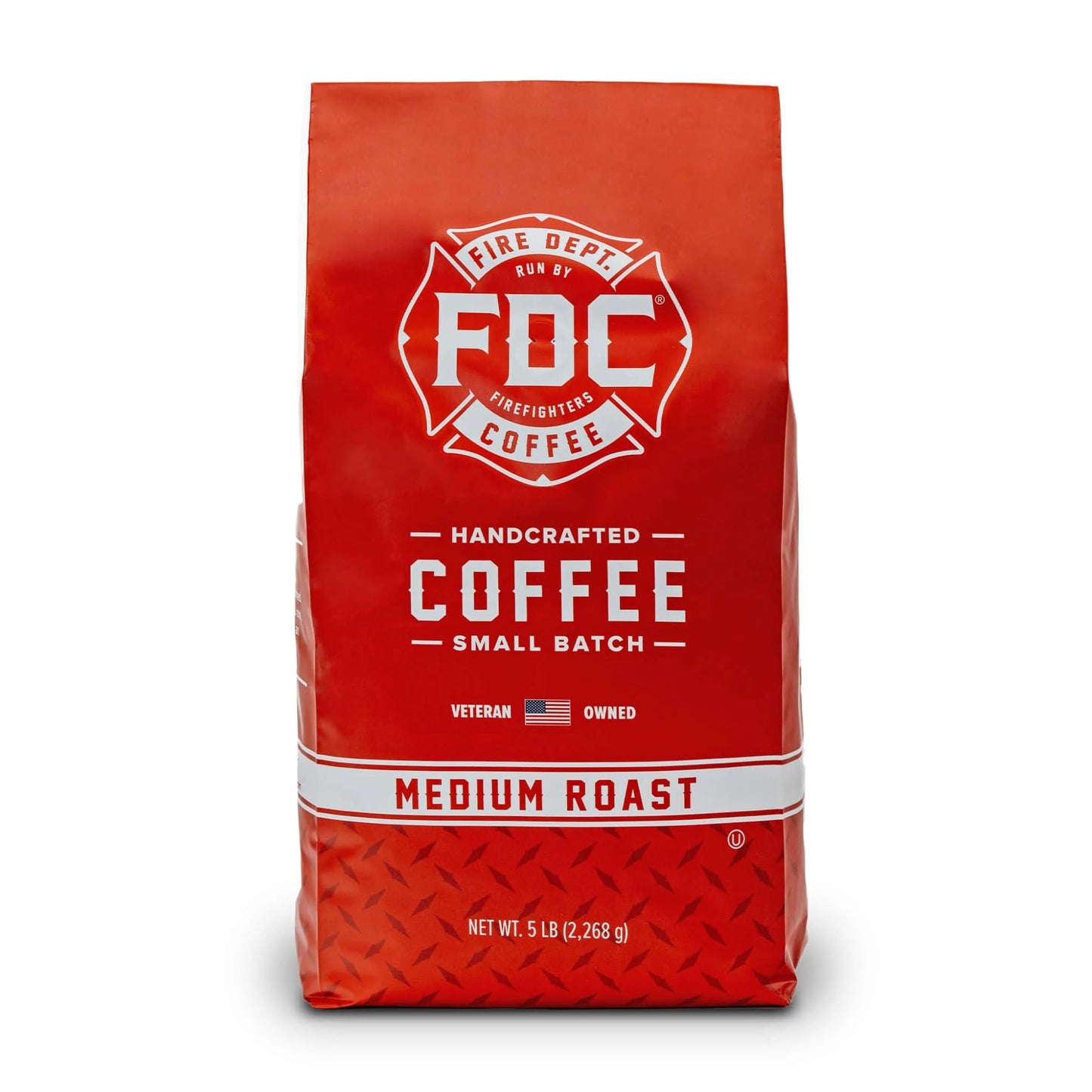 Fire Department Coffee Medium Roast Ground Coffee - Veteran Owned, 5 LB Bulk, Balanced & Smooth, Roasted in the USA