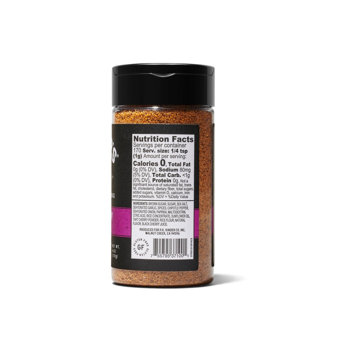 3-Pack Kinder'S Black Cherry Chipotle Seasoning & Bbq Rub (6 Oz Each). Premium Gluten-Free Seasoning. Includes Complimentary Tea