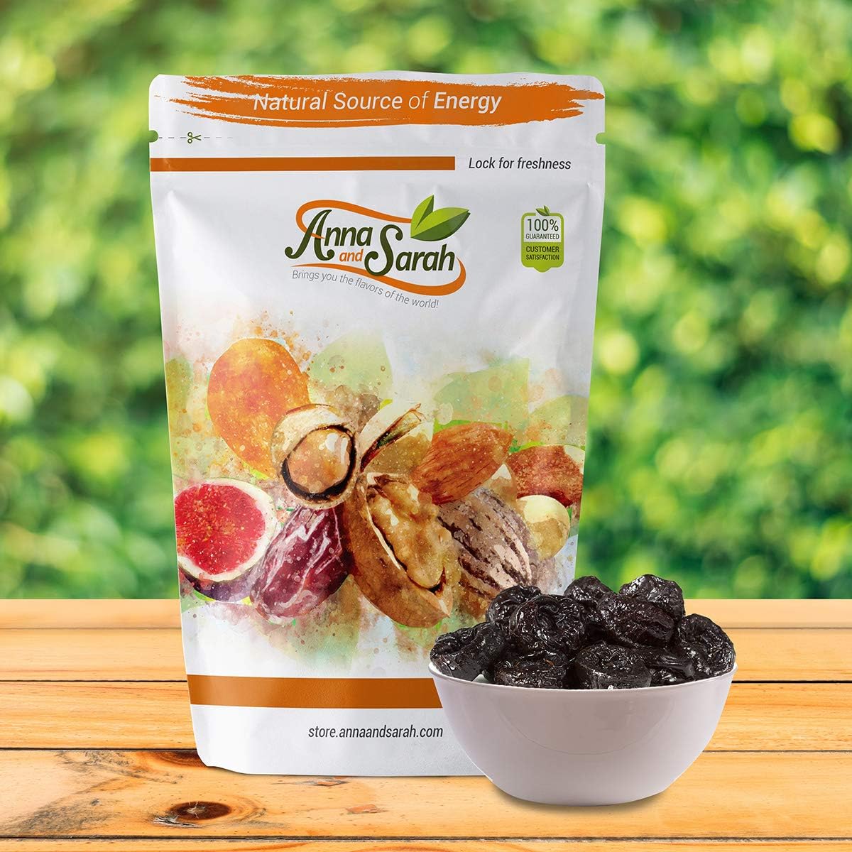 Anna and Sarah Dried Prunes Plums in Resealable Bag 1 Lb