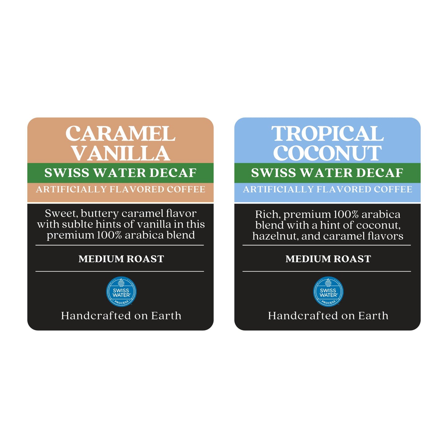 Copper Moon Coffee Swiss Water Decaf Flavored Variety Pack  60 Count