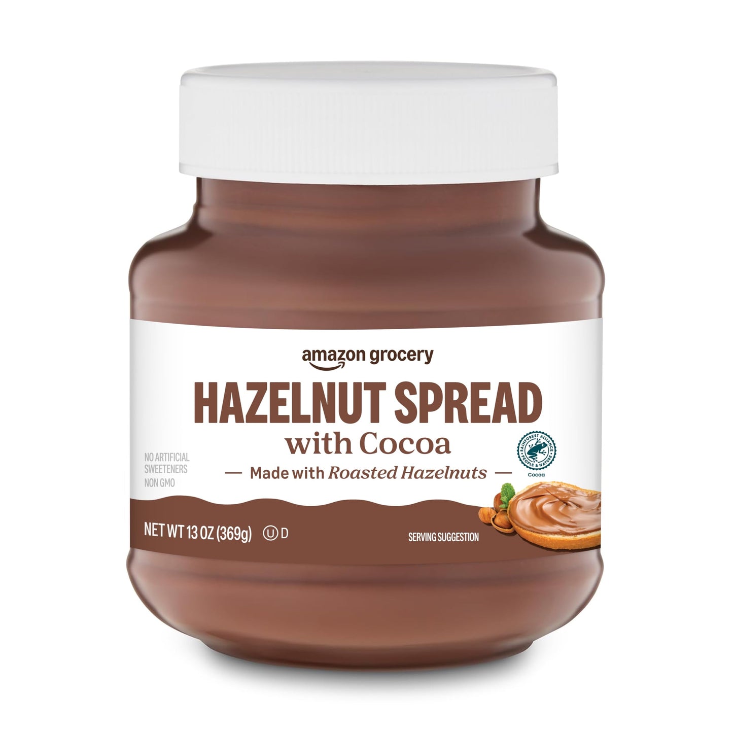 Amazon Grocery Hazelnut Spread with Cocoa, 13 Oz, Pack of 1