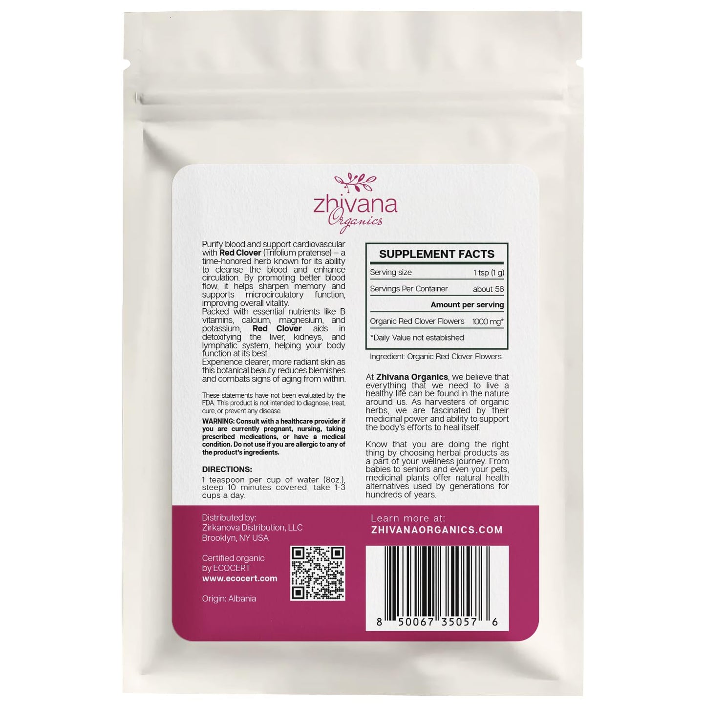 Super Value Pack 5 LB - Organic Red Clover Blossoms - Loose Dried Flowers - Edible Grade for Herbal Tea Blends