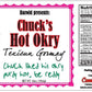 Harold'S - Chucks Hot Okra - Gourmet Spicy Okra - Packed With Fresh Garlic And Habanero - Made In Texas