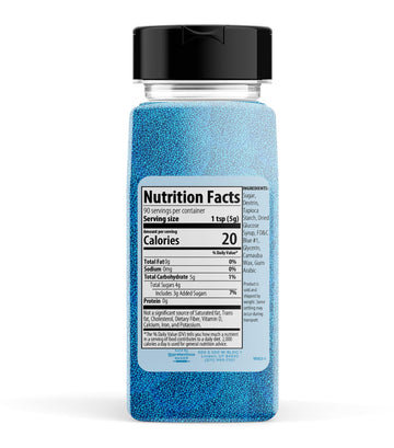 Unpretentious Blue Nonpareils, 1 Lb, Dessert Topping, Bright Blue Color, Round Sprinkles