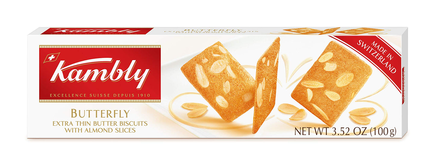 Kambly - Bscts Btrfly Almond Butter - Case Of 12-3.5 Oz