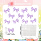 YCTHUNFISH Pink Bow Cupcake Toppers, 30 Pack Acrylic Picks for Weddings & Parties, Purple