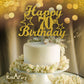 RokAPary 70th Birthday Cake Topper Gold Glitter, Premium Acrylic, Sturdy Double-Sided, Model RCT217