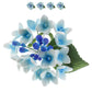 Global Sugar Art Hydrangea Blossoms Spray Sugar Cake Flowers, Blue/Purple, 4 Count By Chef Alan Tetreault
