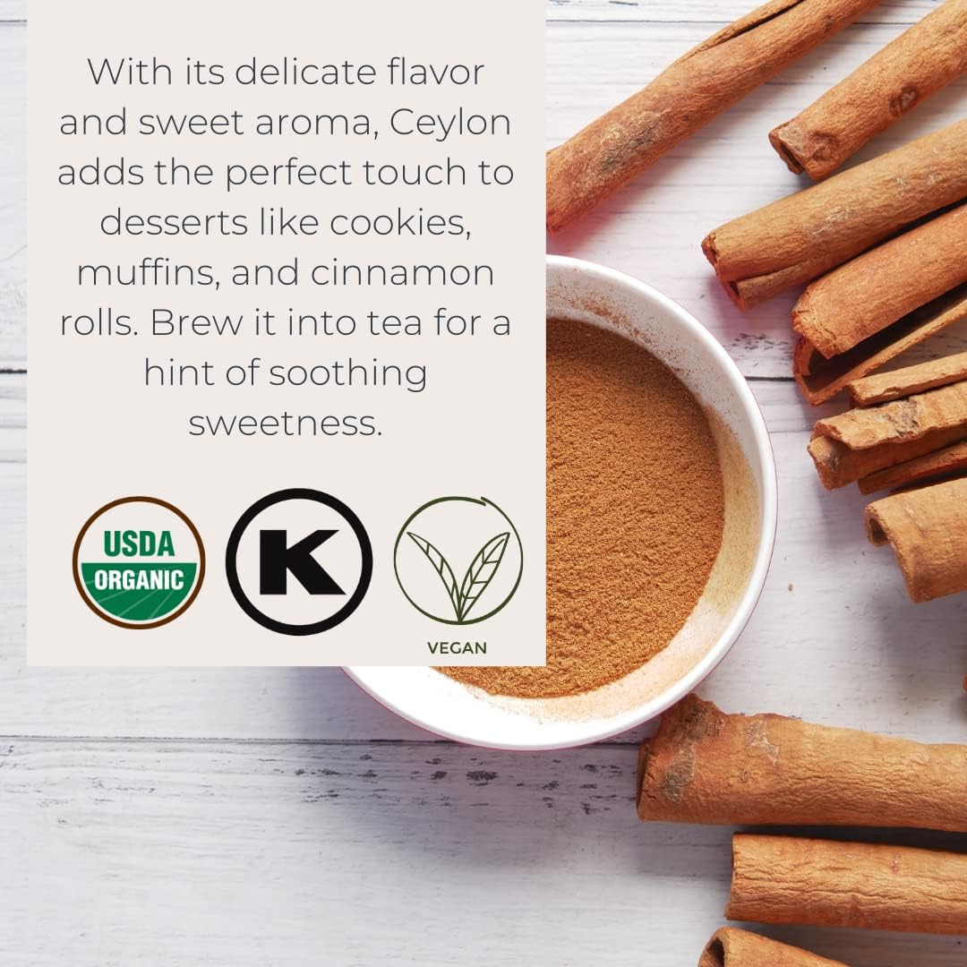 Starwest Botanicals Organic Ceylon Cinnamon Powder, Freshly Ground, 32 Ounce