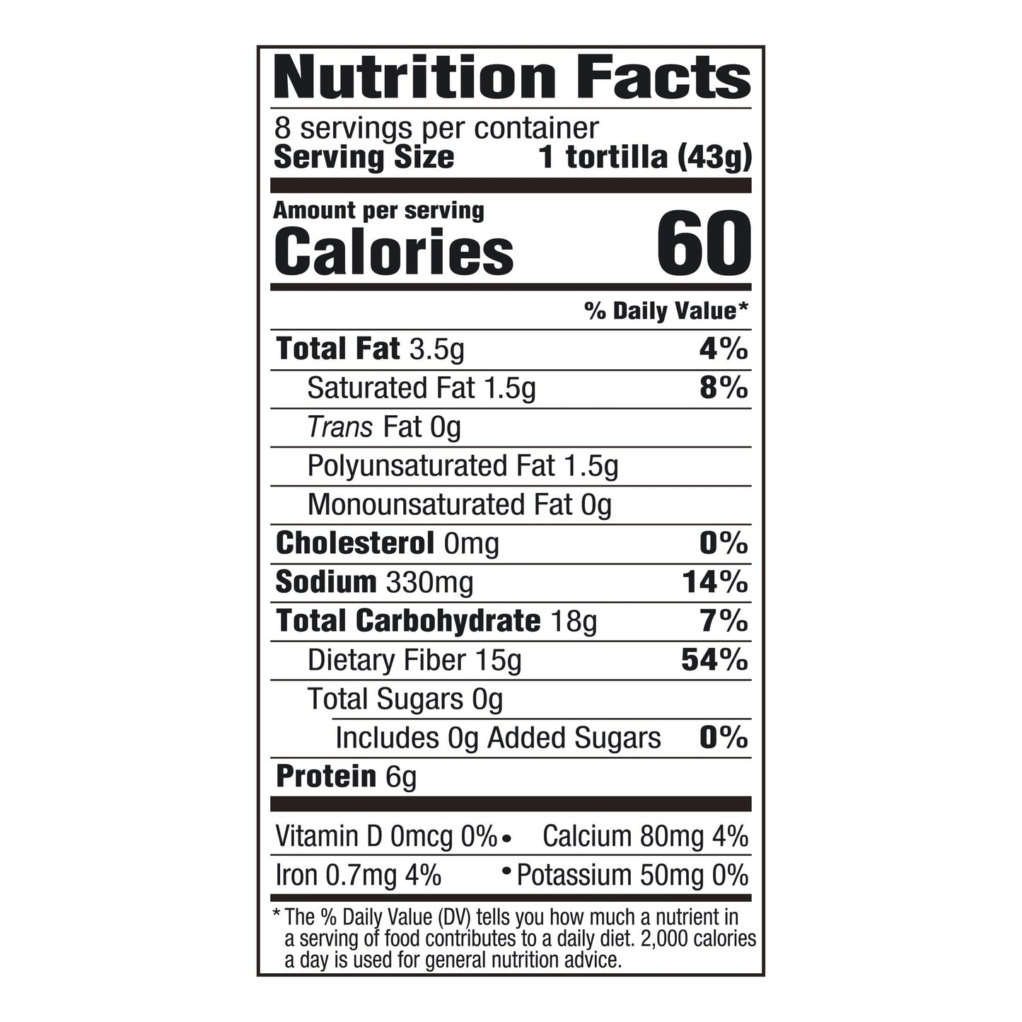 Mission Carb Balance Spinach Herb Tortilla Wraps, 8 Count, Low Carb, Keto, High Fiber, No Sugar