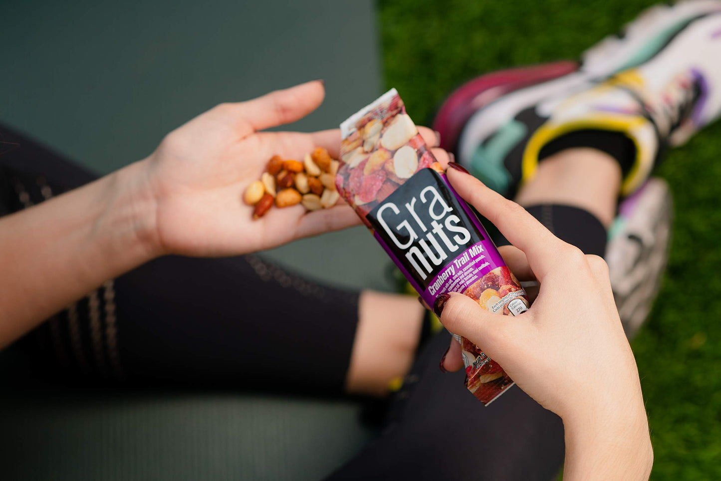 Granuts Cranberry Trail Mix | Caramelized Peanuts | Crunchy Corn Nuts + Almonds | Soft Cranberries | Salty + Sweet Flavors | On-The-Go Snack | 1.76 Oz (12 Inner Packs)