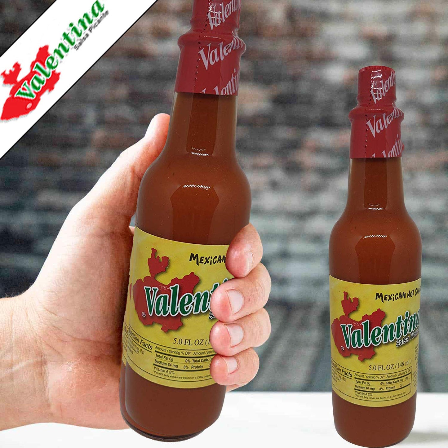 Valentina Salsa Red Hot Sauce Spice Mix Made From Red Peppers Perfect For Chips Fast Foods Lunch Snacks Or More 5 Ounce (148 Ml)