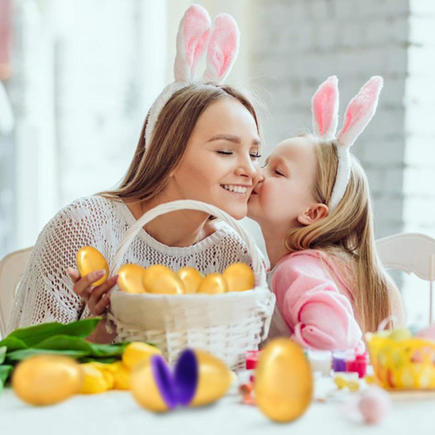 Inheming 6 Pcs Gold Easter Eggs, Empty Plastic Easter Eggs, Fillable Eggs For Candy, Chocolate, Money And Easter Stuff, Easter E