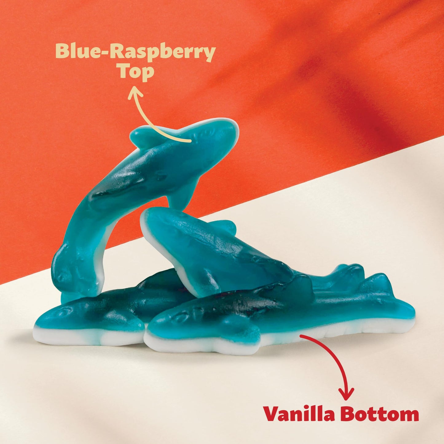 Blue Sharks Gummy Candy | 2 Pound Bag | Fruity Shark Gummies | Soft Chewy Gummy Fish for Parties  Candy Buffets  Themed Events | Blue Raspberry and Vanilla Flavors