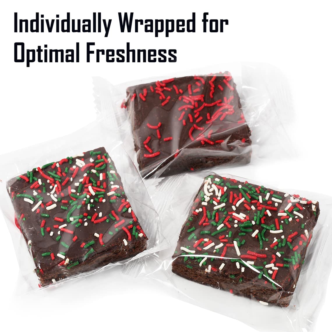 Christmas Gift Basket Chocolate Brownies Food Gift Individually Wrapped For Men Women Package | Nut Free | Kosher