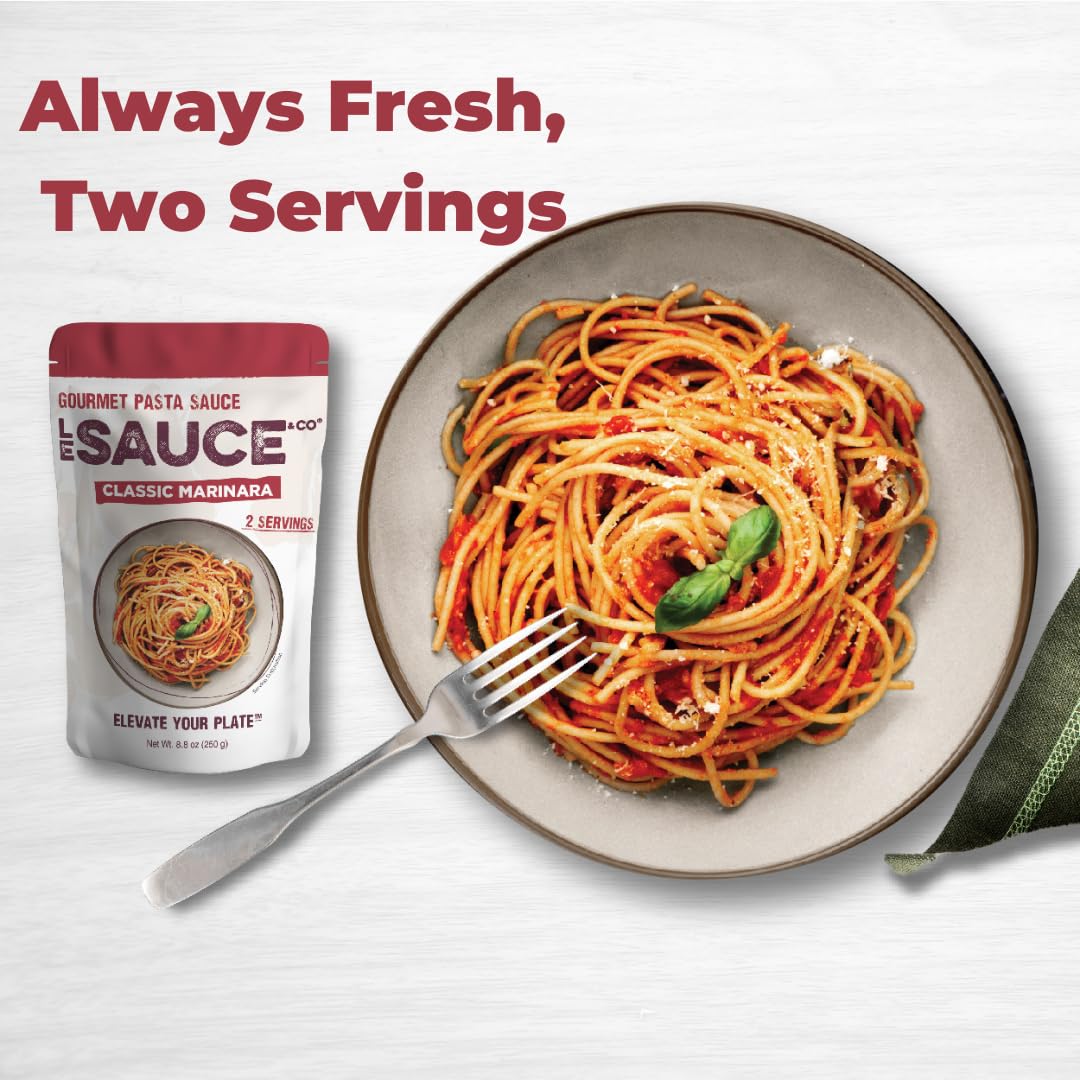 Le Sauce & Co. Classic Marinara Pasta Sauce, Imported Italian San Marzano Tomatoes, 8.8 OZ, 2-Pack
