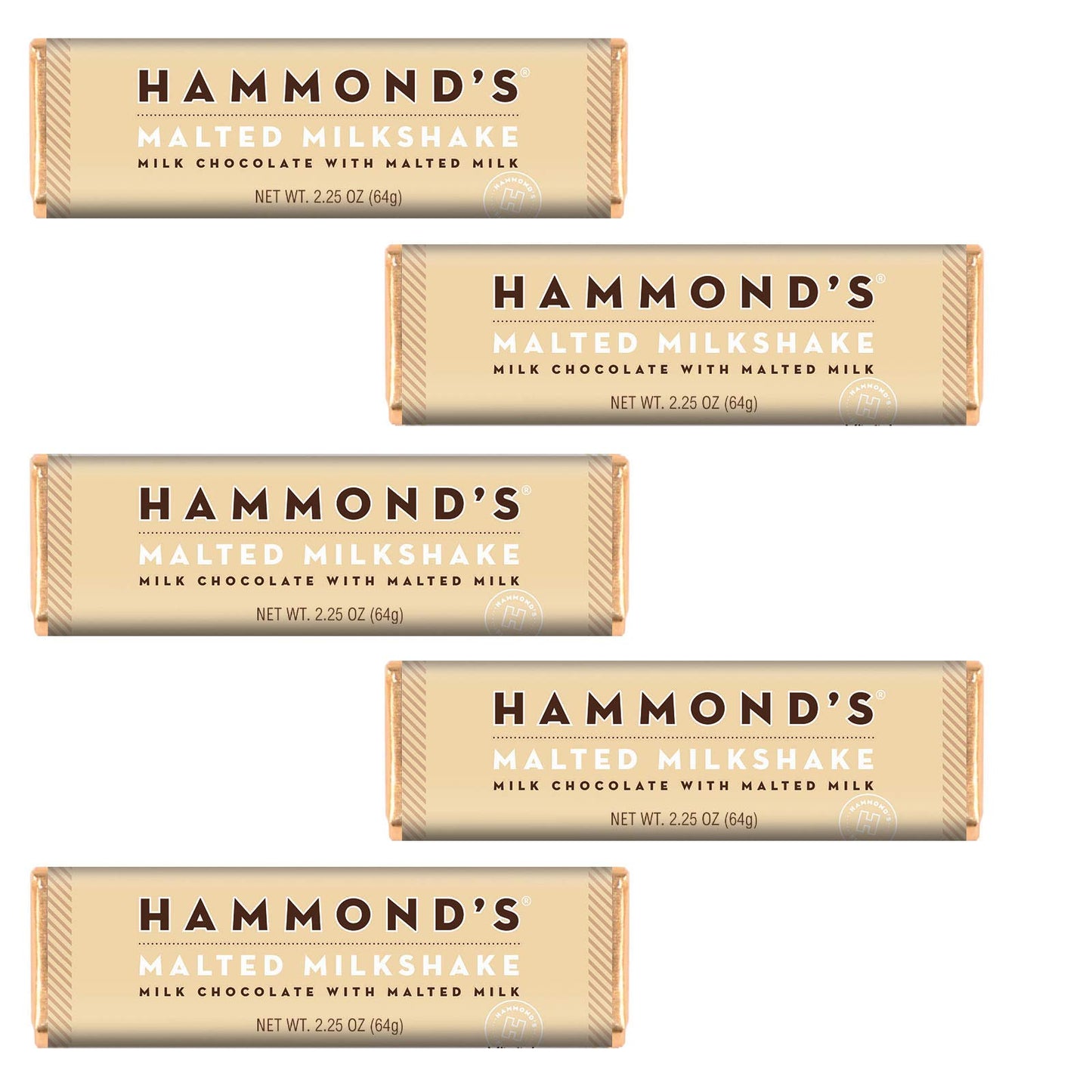 Hammond'S Candies Gourmet Chocolate Candy Bars - Malted Milkshake | Sweet Milk Chocolate With Malted Milk, Certified Kosher, Han