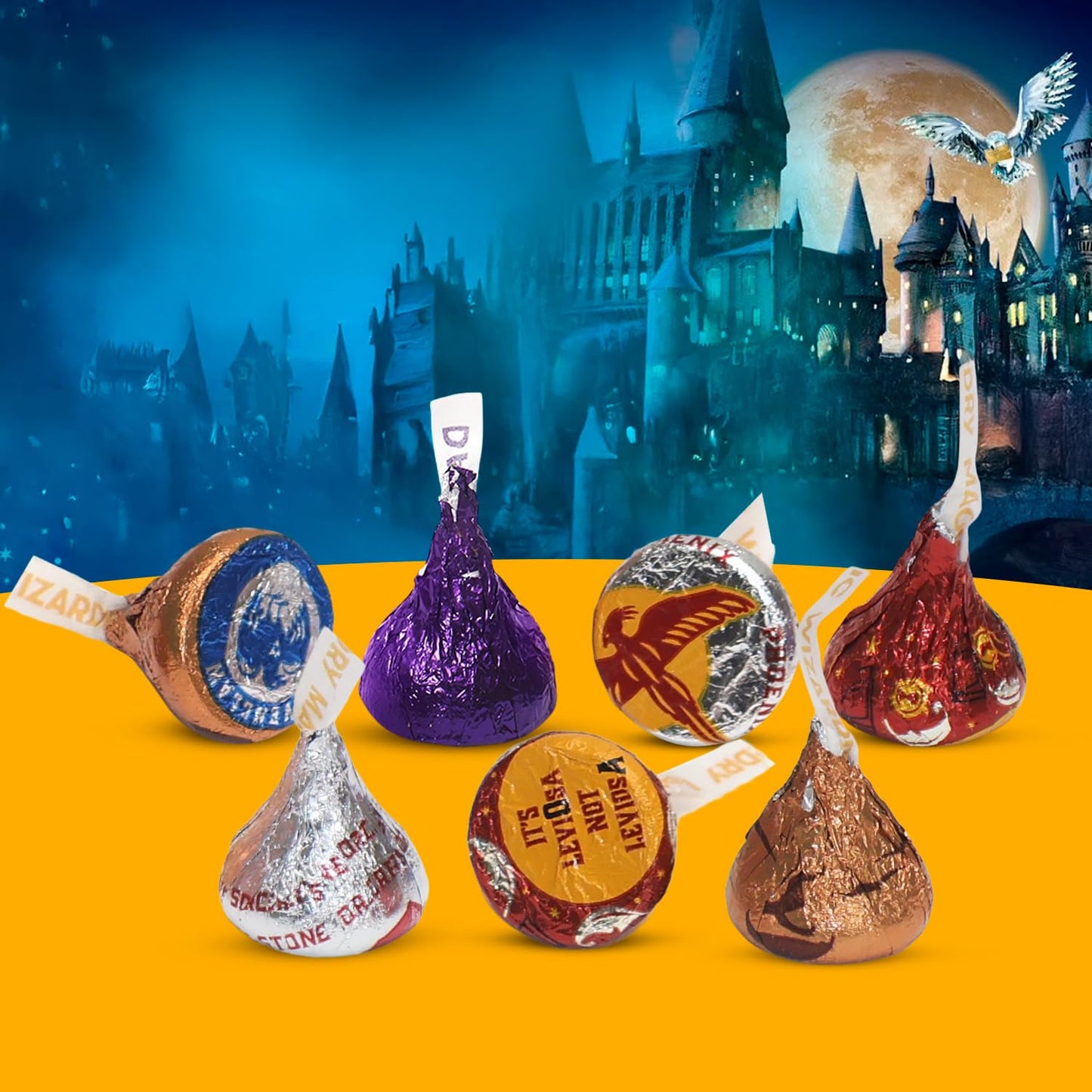Christmas Magical Chocolate Kisses 2 lb - Individually Wrapped Wizard Theme Foil Milk & Special Dark Chocolate Candies for Trick-or-Treat  Candy Cauldrons  Parties & Candy Bowls