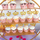 Jevenis 40 Pcs Glittery Princess Cupcake Toppers Crown Cupcake Wrapper Crown Cupcake Toppers Baby Shower Cupcake Decorations For