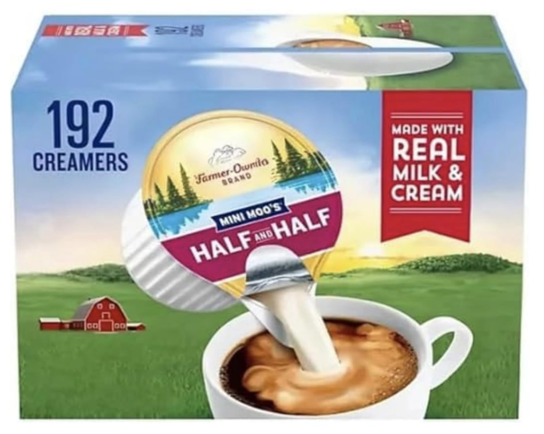 Coffee Creamer Singles Mini Moos Half & Half Creamer, (192 Count)
