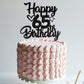 1 Pack Happy 65Th Birthday Cake Topper Glitter Heart Star 65 Fabulous Cake Pick Birthday Sign Cake Decorations For Children 65Th