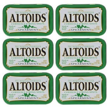 Altoids Curiously Strong Mints - Spearmint 1.76 Oz (Pack Of 6)