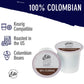 ELLIS COFFEE Single Serve Coffee Pods - 100% Colombian Medium Roast - 24 Pods for K-cup and Keurig malt-inspired