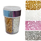 EPHVODI Edible Stars for Cake Decorating Gold Star Sprinkles Edible Pink Gold Silver and White Stars for Baking Cupcake Toppers 