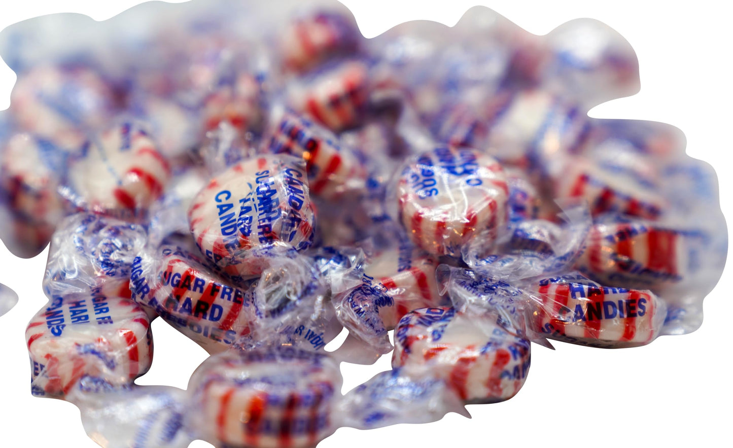 Sugar Free Peppermint Starlights - 2.5 Lbs Of Individually Wrapped Hard Candy