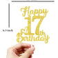 17 Birthday Cake Toppers-Gold Glitter, 17Th Cake Topper For Boy,17 Cake Topper For Girl, 17Th Birthday Decorations,17Th Birthday