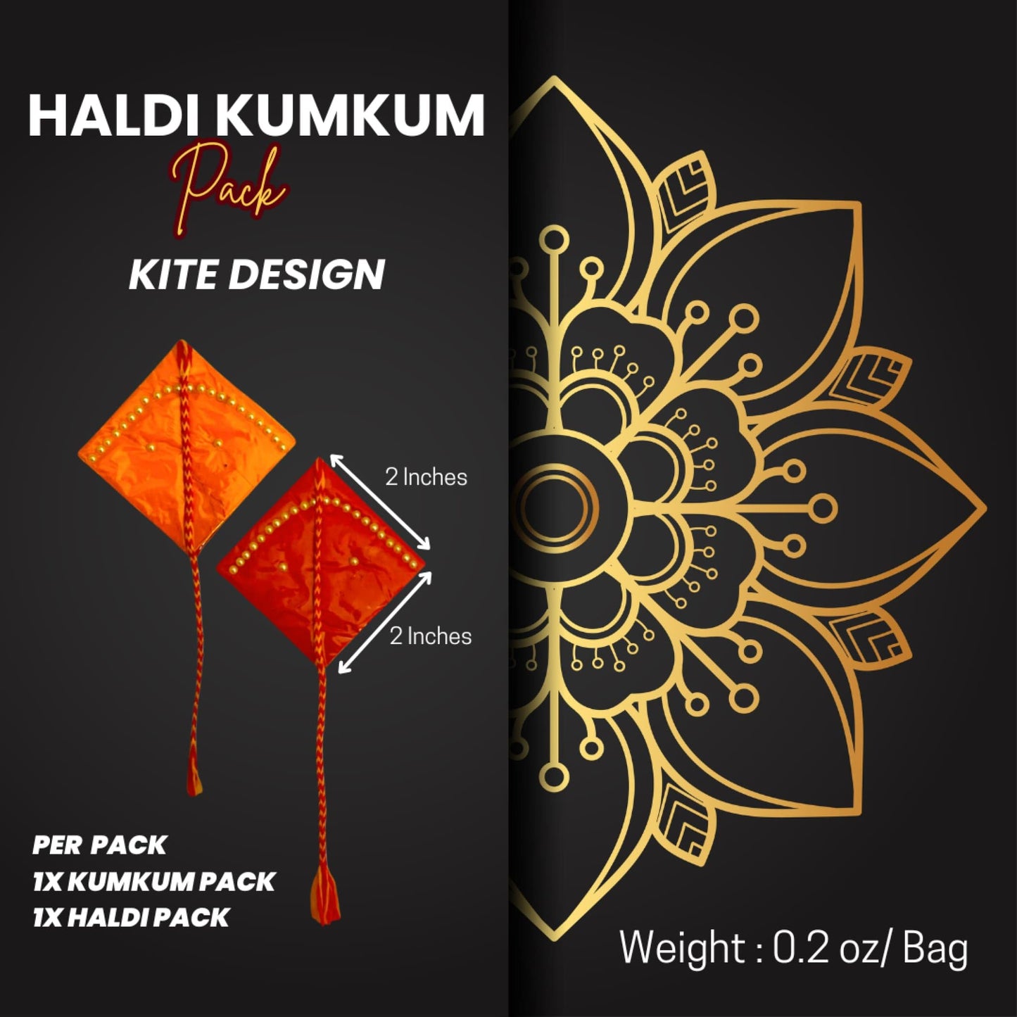 Lovenspire Haldi Kumkum Packets Bulk Pack Of 50 Kite Style Mini Packs Enhanced Sindoor And Turmeric Powder Combo Hindu Thamboolam Set For Indian Wedding Havan Durga Puja Festive Essentials Return Gift
