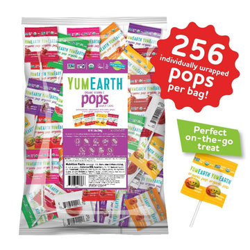 Yumearth Organic Vitamin C Pops Variety Pack, 250 Fruit Flavored Favorites Lollipops, Allergy Friendly, Gluten Free, Non-Gmo, Ve