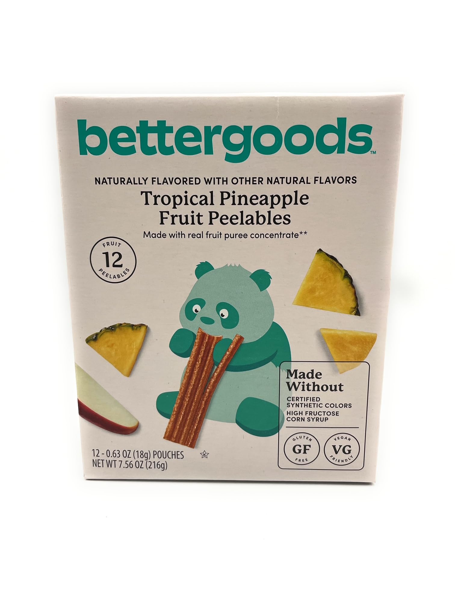 Tropical Pineapple Gluten Free Fruit Peelable, Naturally Flavored, Bettergoods, 7.56/12ct - Pack of 1