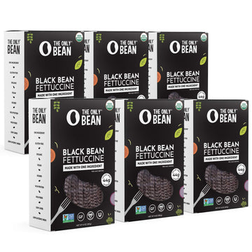 The Only Bean - Organic Black Bean Fettuccine Pasta - High Protein, Keto Friendly, Gluten-Free, Vegan, Non-Gmo, Kosher, Low Carb