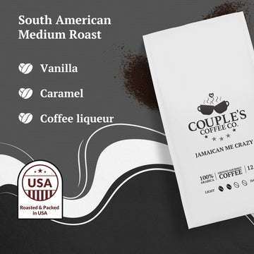 Couple'S Coffee Ground Coffee | Jamaican Me Crazy Medium Roast Coffee Blend | Gourmet Flavored Coffee With Smooth Vanilla Carame