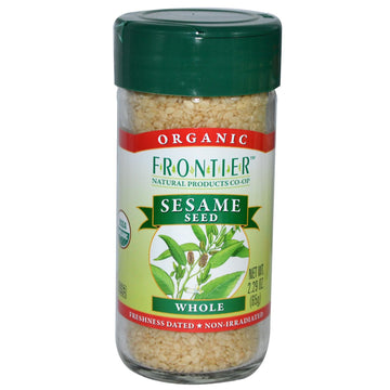 Frontier Herb 2.32 Ounce Organic Sesame Seeds Whole Hulled